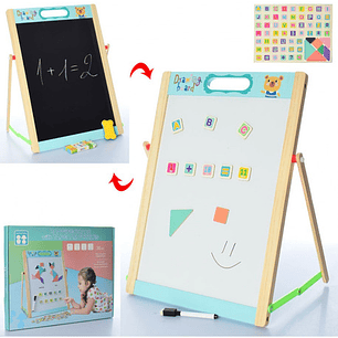 Pizarra tangrama Didáctica Doble Cara Magnética + Accesorios