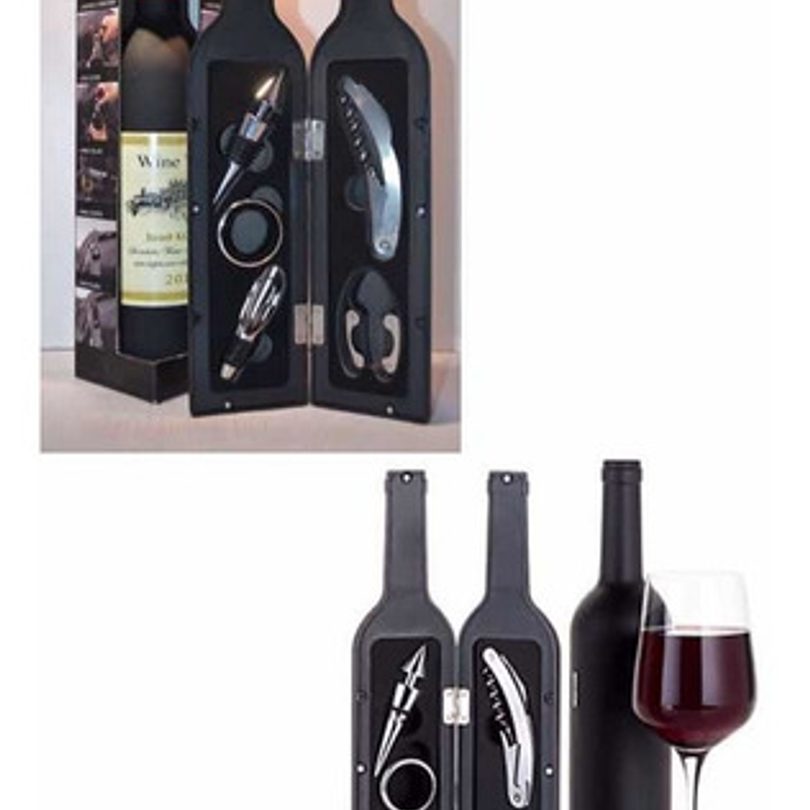 Set  Vino Descorchador Botella Accesorios Regalo 6