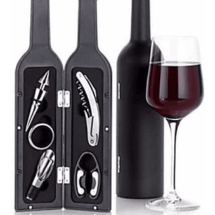 Set  Vino Descorchador Botella Accesorios Regalo
