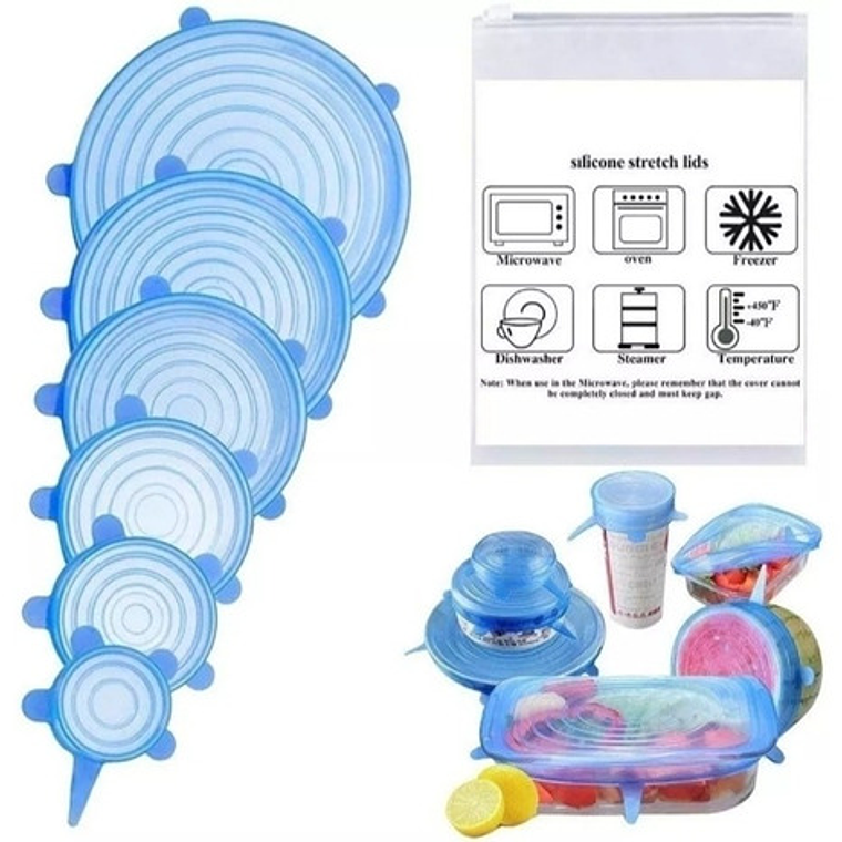 Tapas Silicona Ajustable Set X6 1