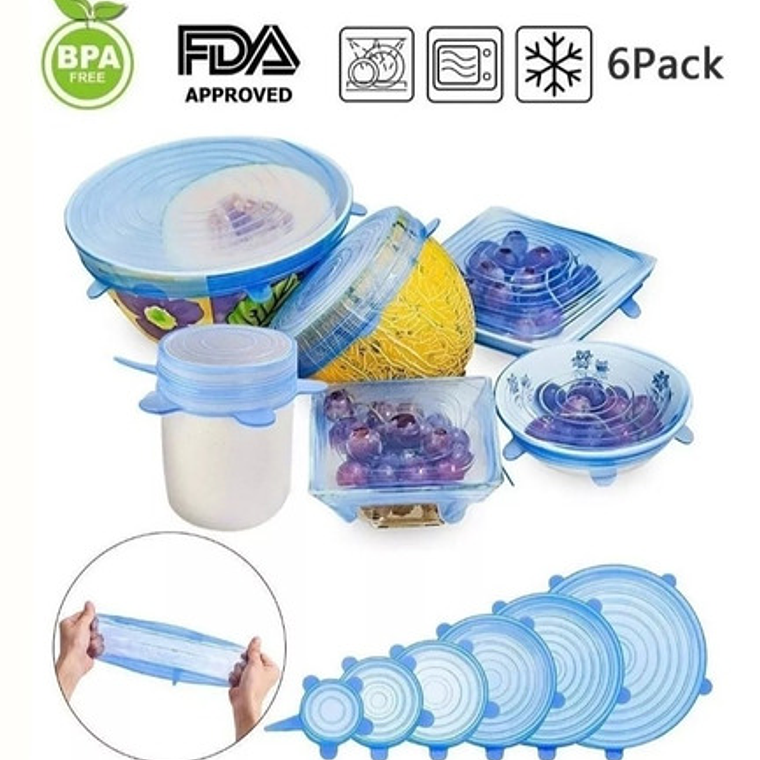 Tapas Silicona Ajustable Set X6 5