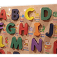 Set Abecedario Y Números.  Didácticos 30x30 Madera Encaje Niño  - Miniatura 2