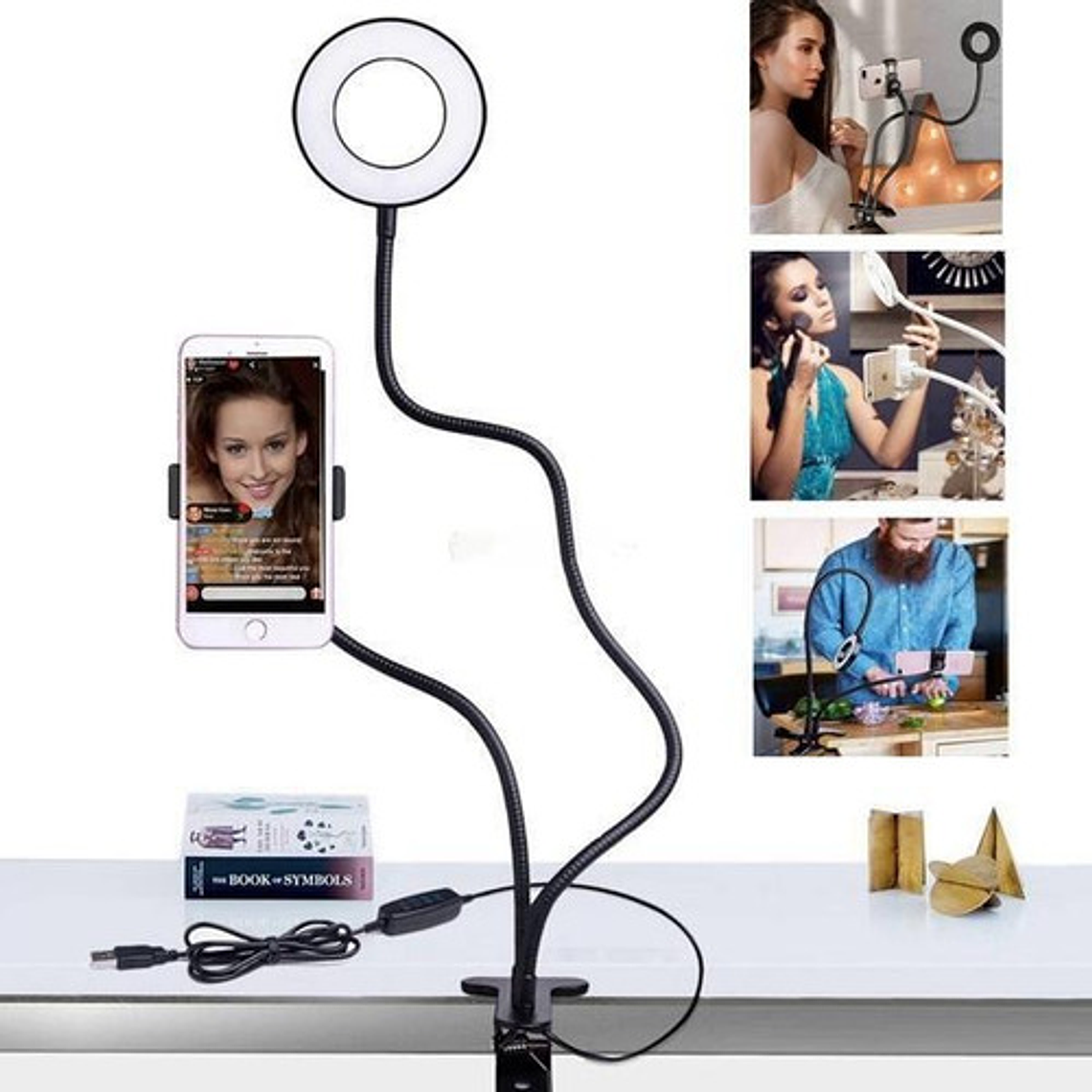 Aro De Luz Led Flexible Foto Video Tiktok Zoom Premium Usb  4