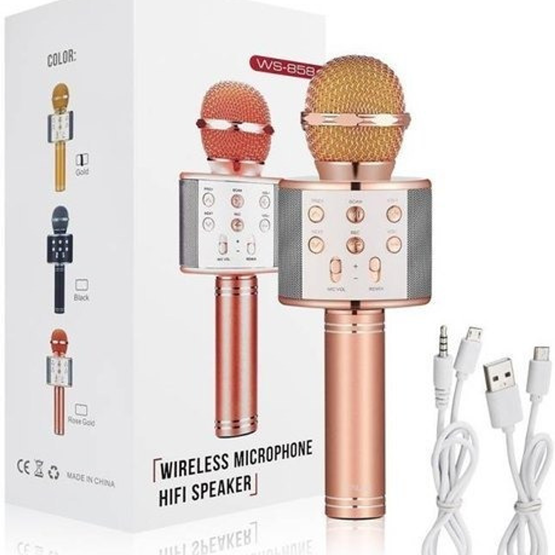 Microfono Karaoke Mini Parlante Portatil Usb Distorsión Voz 5