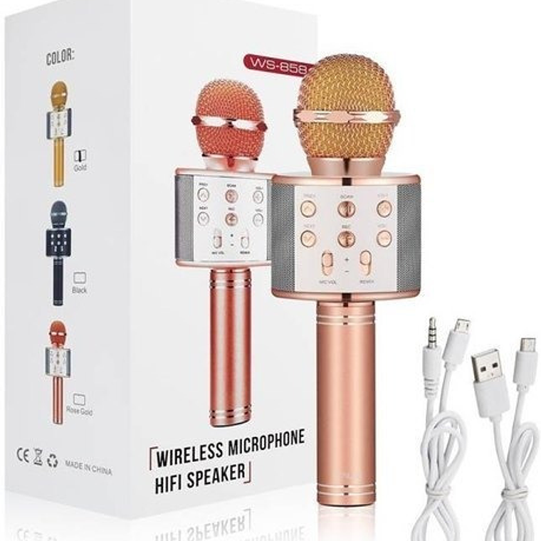 Microfono Karaoke Mini Parlante Portatil Usb Distorsión Voz 5