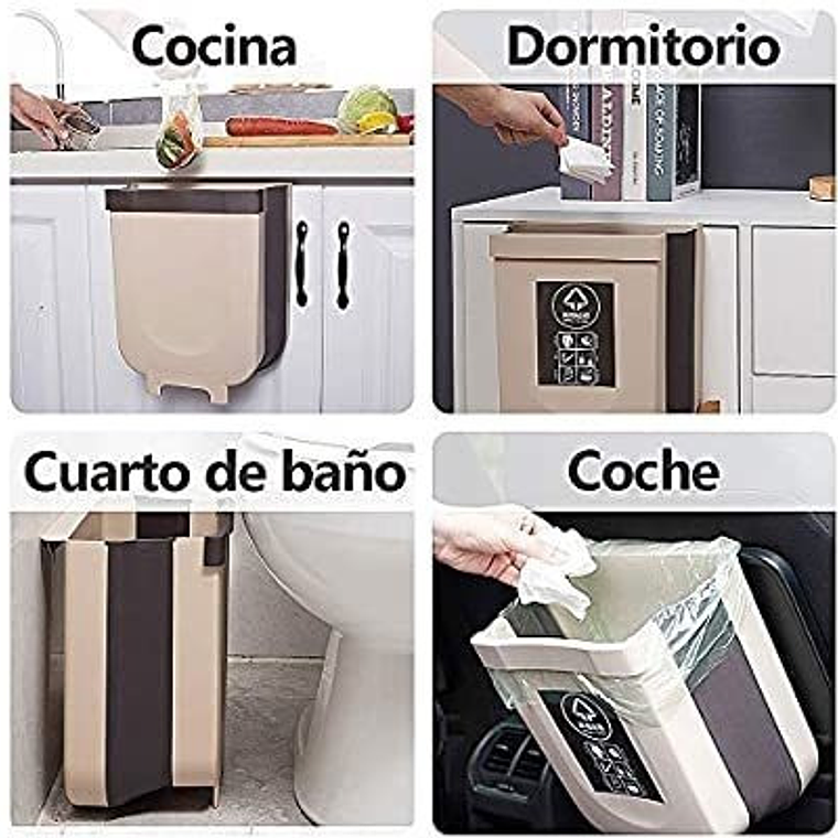 Basurero Organizador Puerta Cocina Baño Hogar Multifuncional 3