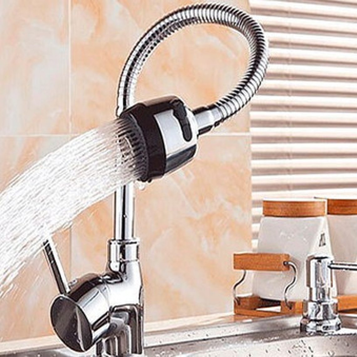 Adaptador Flexible Llave Cocina Agua  360° 3