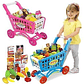 Carrito Supermercado Niños Juguete Compras Accessorios  - Miniatura 1