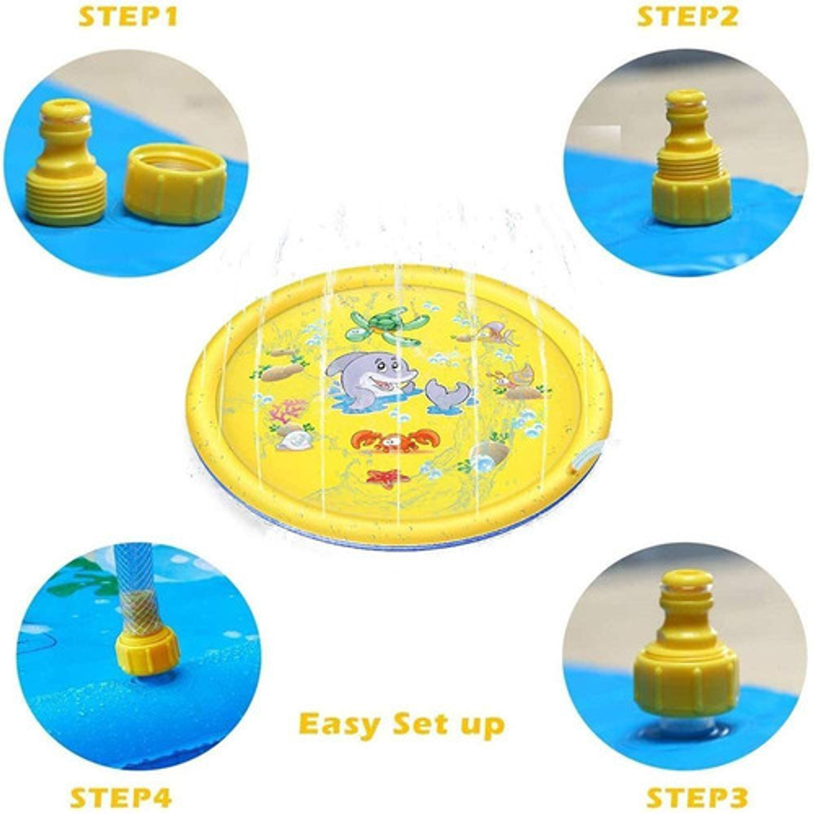 Mini Alfombra Lanza Agua Piscina Niños Bebe  6