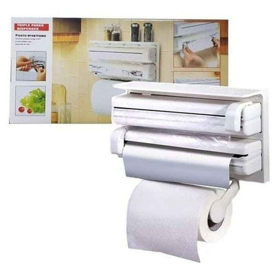 Organizador Cocina Porta Toalla Nova Film Alusa Triple 6