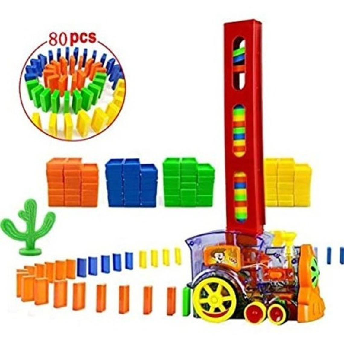 Tren Dominó Didáctico Luces Sonidos Niños  2