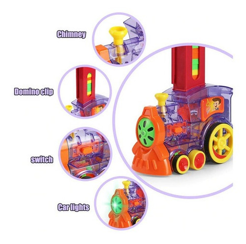 Tren Dominó Didáctico Luces Sonidos Niños  8