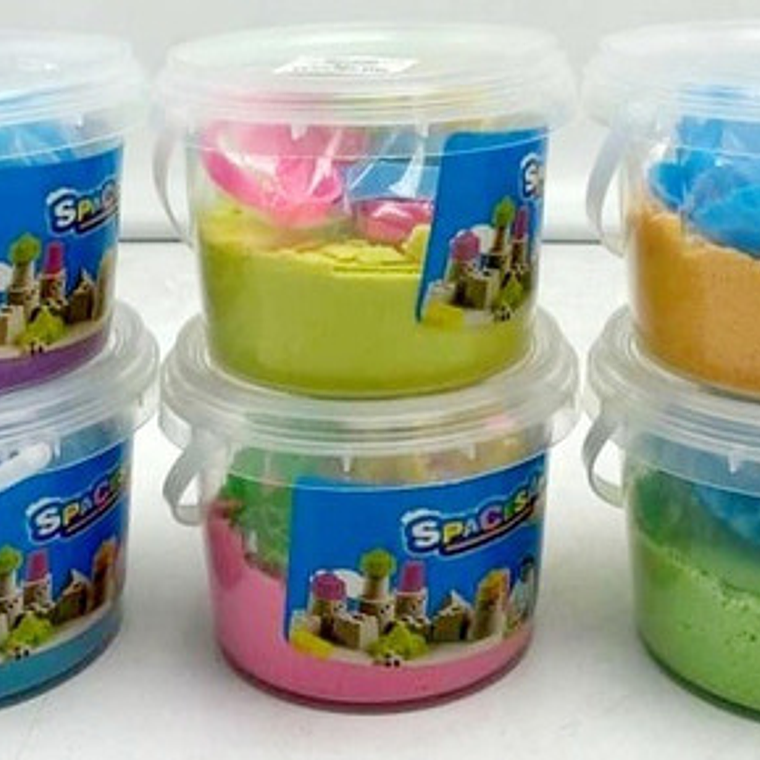 Pack 2 Arena Mágica Kinética Moldeable Didáctico Niños  1