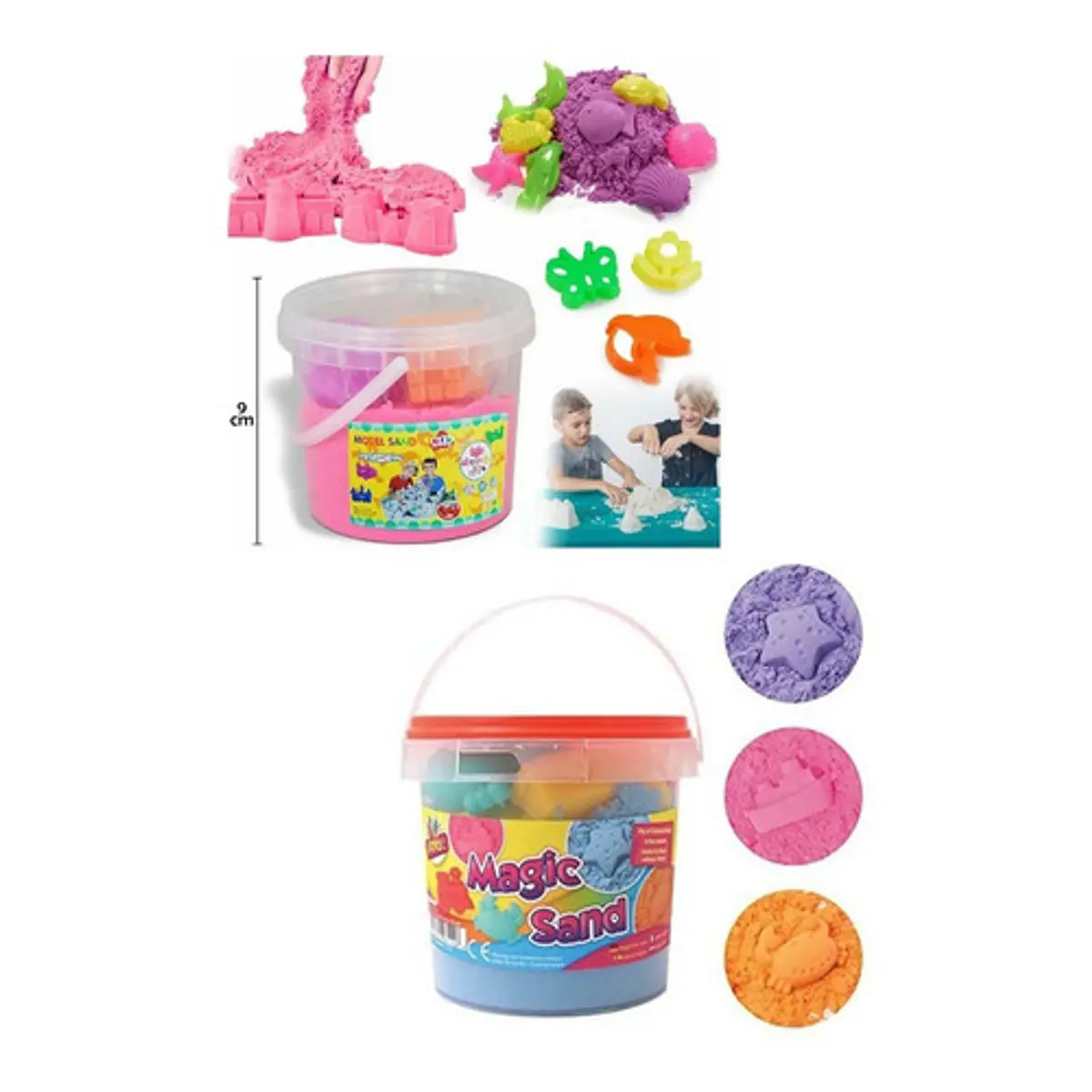 Leo & Emma Space Sand 2.7 Kg – Arena Cinética Mágica Color Blanco, No Tóxica Y Antibacteriana, Reutilizable Sin Agua