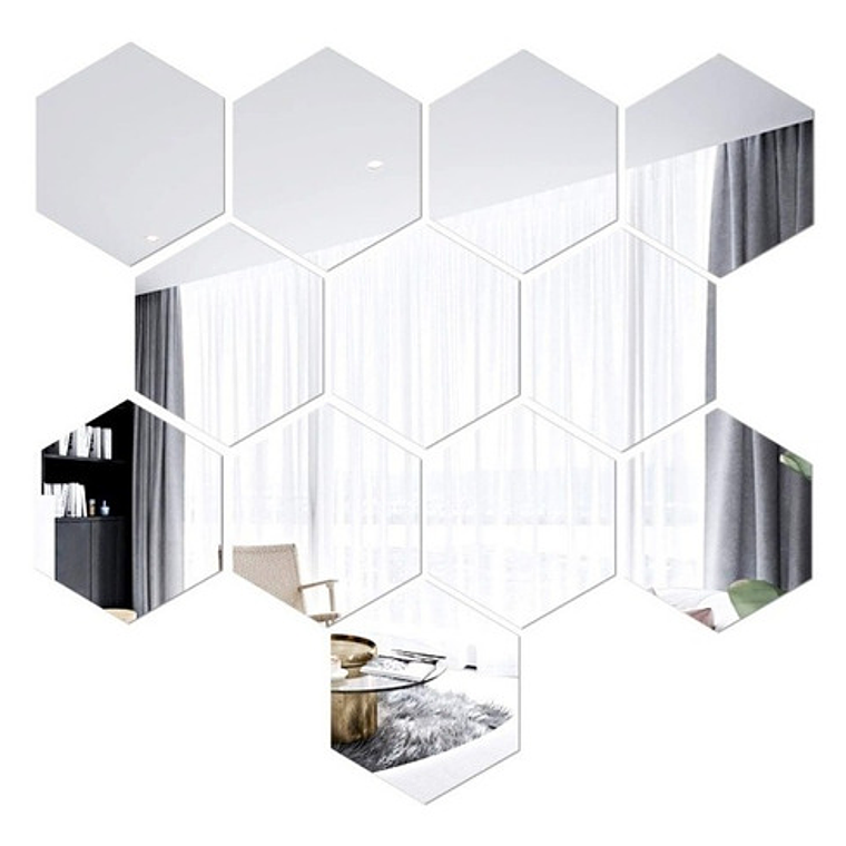 Set Espejo 3d Adhesivo Decoración Vinilo Hogar X10 5
