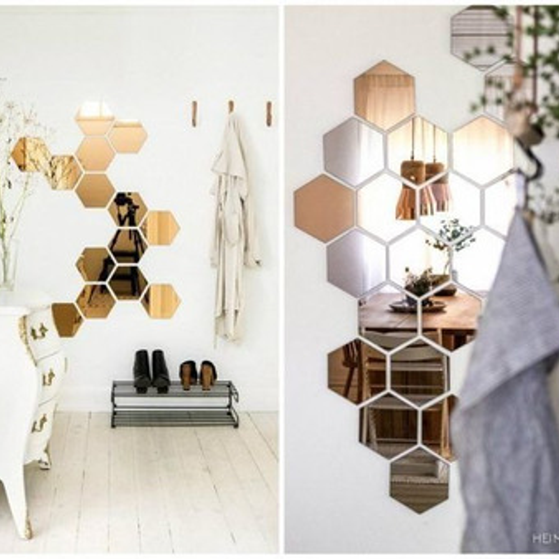 Set Espejo 3d Adhesivo Decoración Vinilo Hogar X10 8