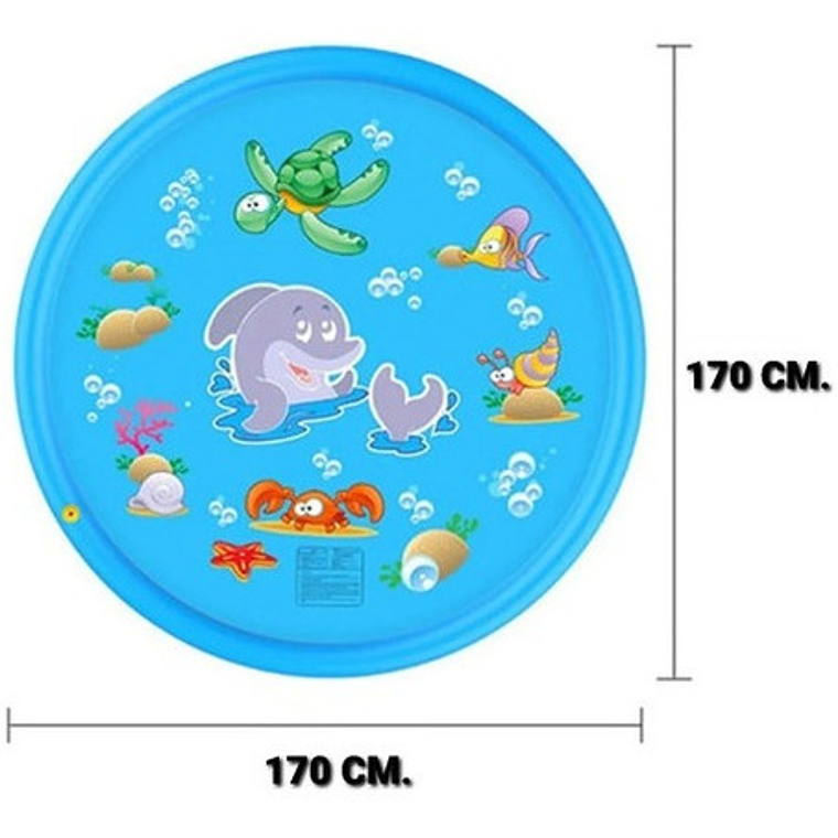 Alfombra Piscina Lanza Agua Rociador  Xl Juegos Niños 6