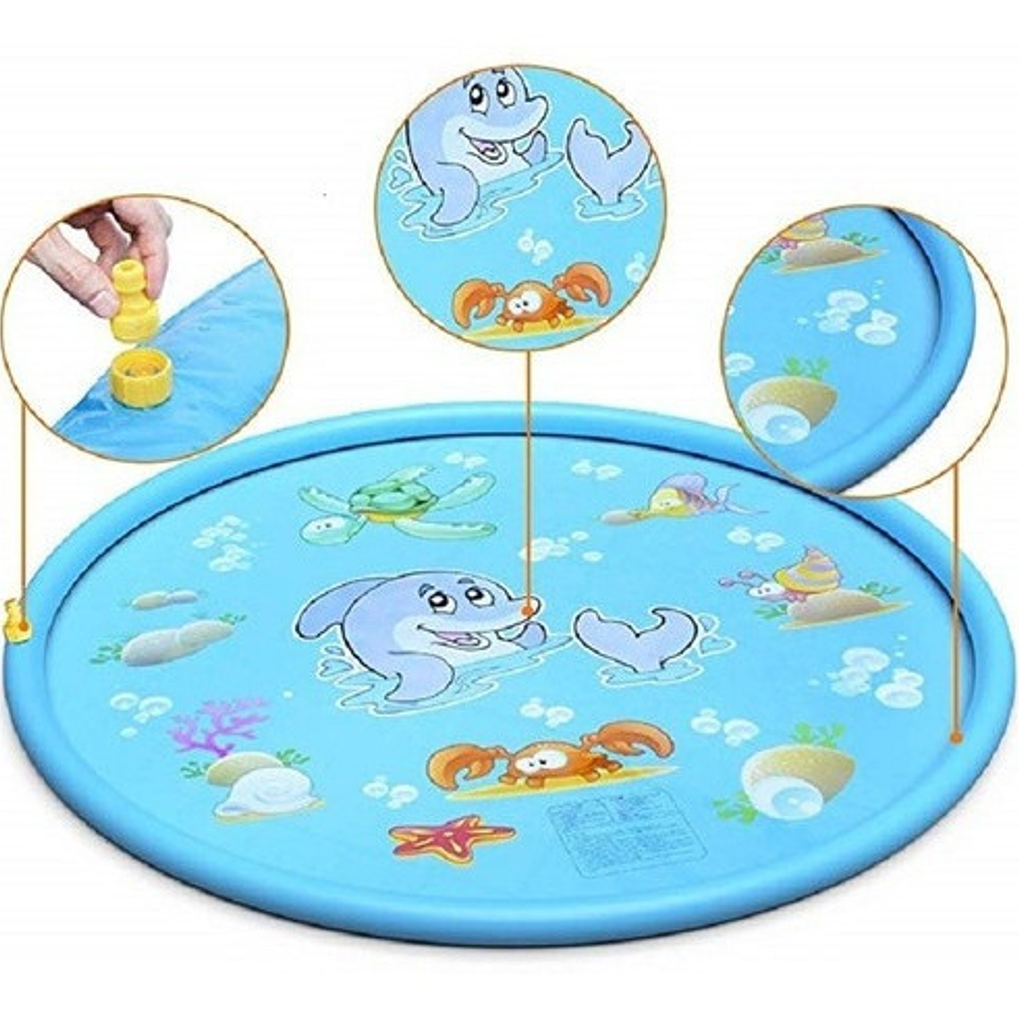 Alfombra Piscina Lanza Agua Rociador  Xl Juegos Niños 7