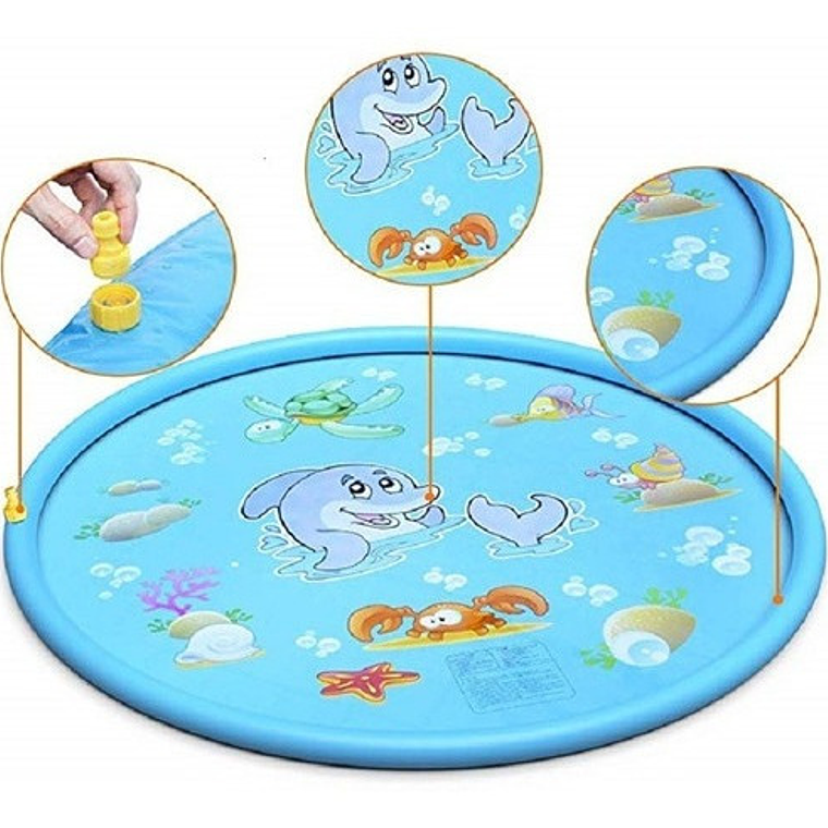 Alfombra Piscina Lanza Agua Rociador  Xl Juegos Niños 7