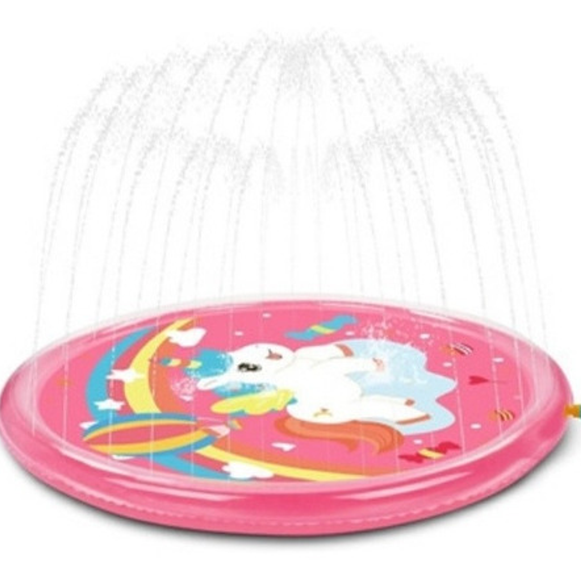 Alfombra Piscina Lanza Agua Xl Rociador Niños Rosa  3