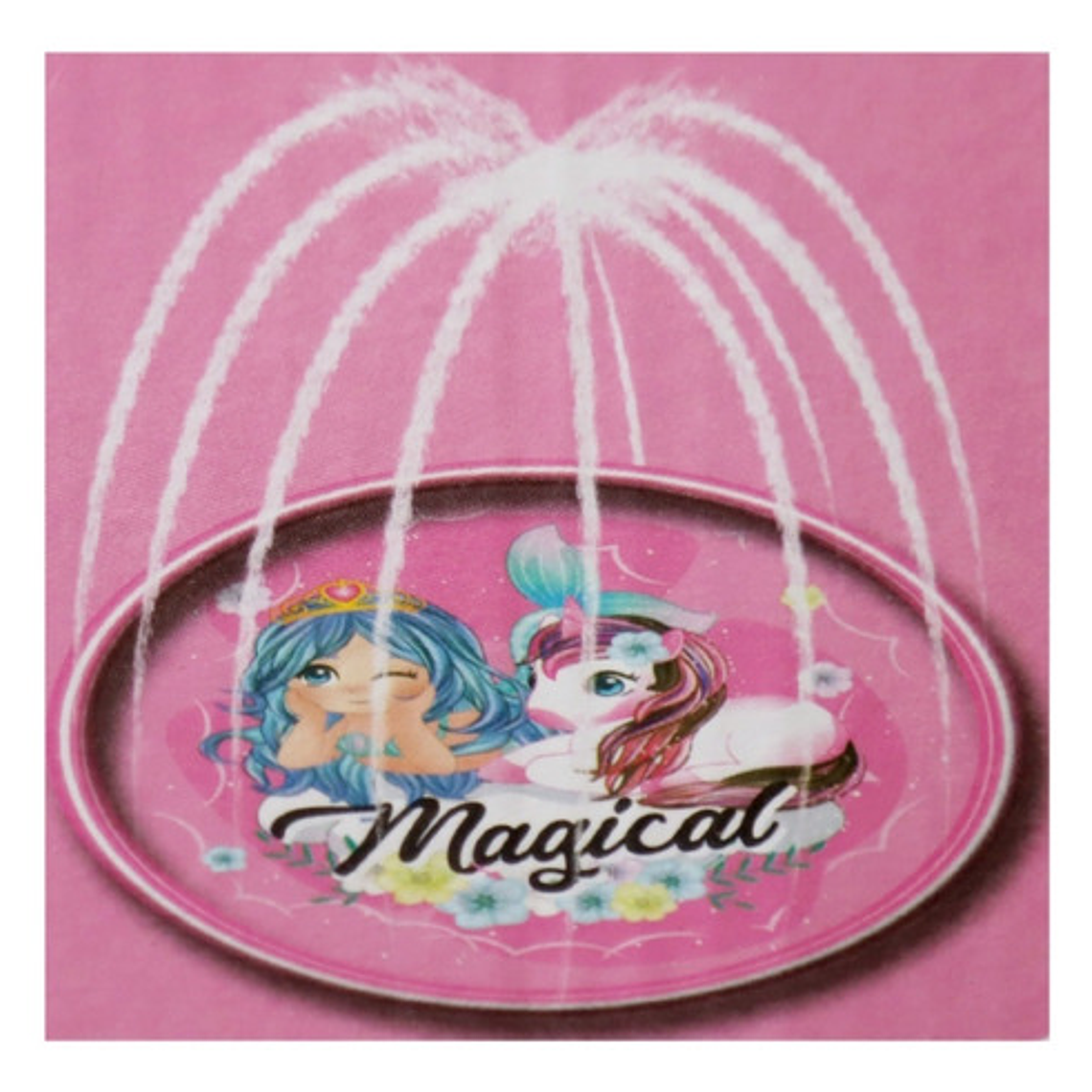 Alfombra Piscina Lanza Agua Xl Rociador Niños Rosa  4