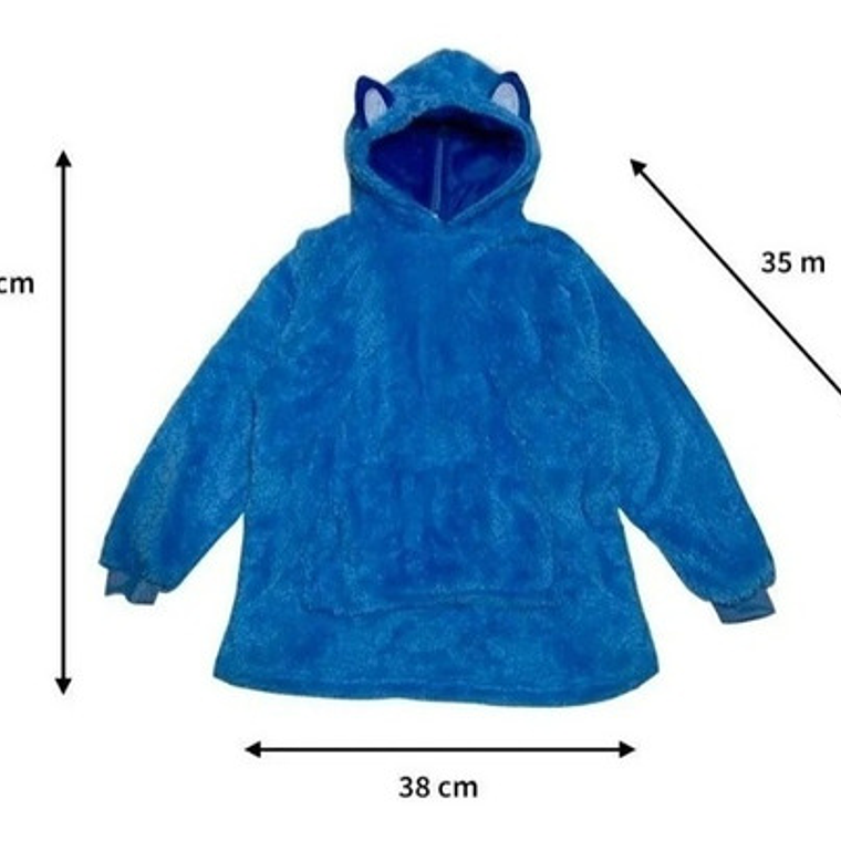 Polerón Peluche Capucha Niños Unisex Talla Estándar A 2