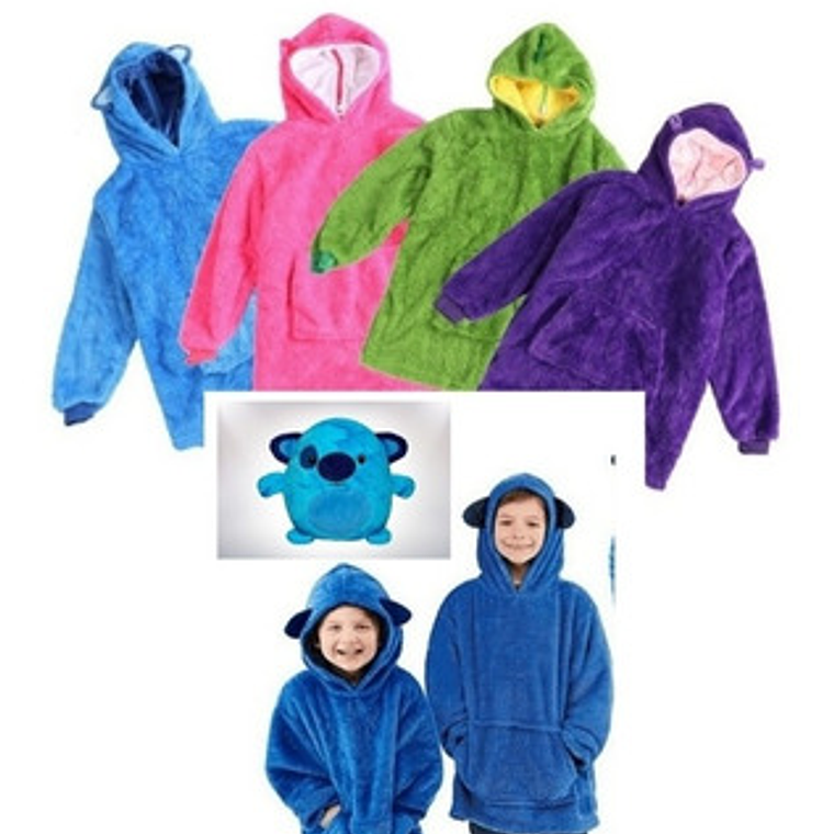 Polerón Peluche Capucha Niños Unisex Talla Estándar A 6