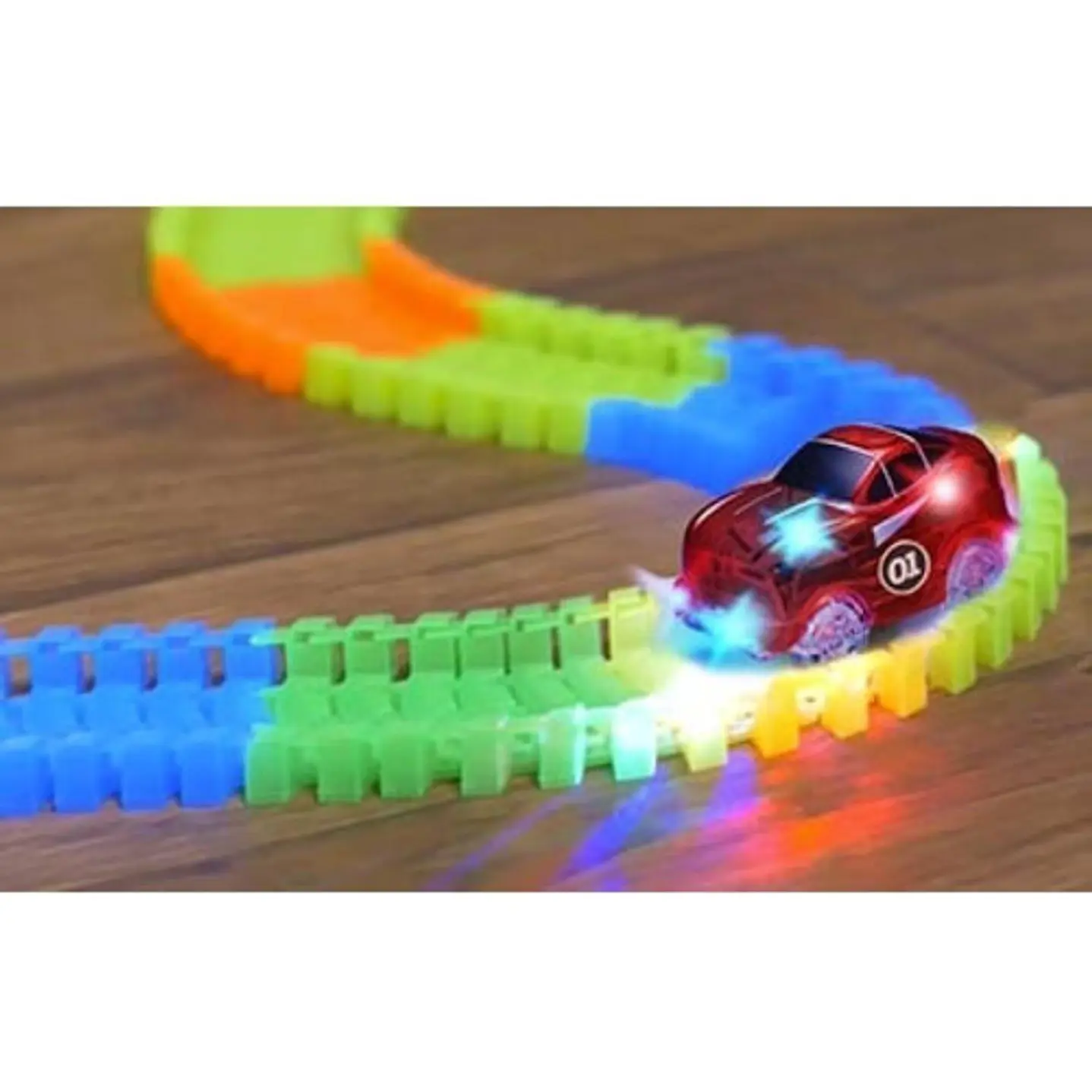 Autopista Flexible Luminosa 128 Piezas Juguete Niños  4