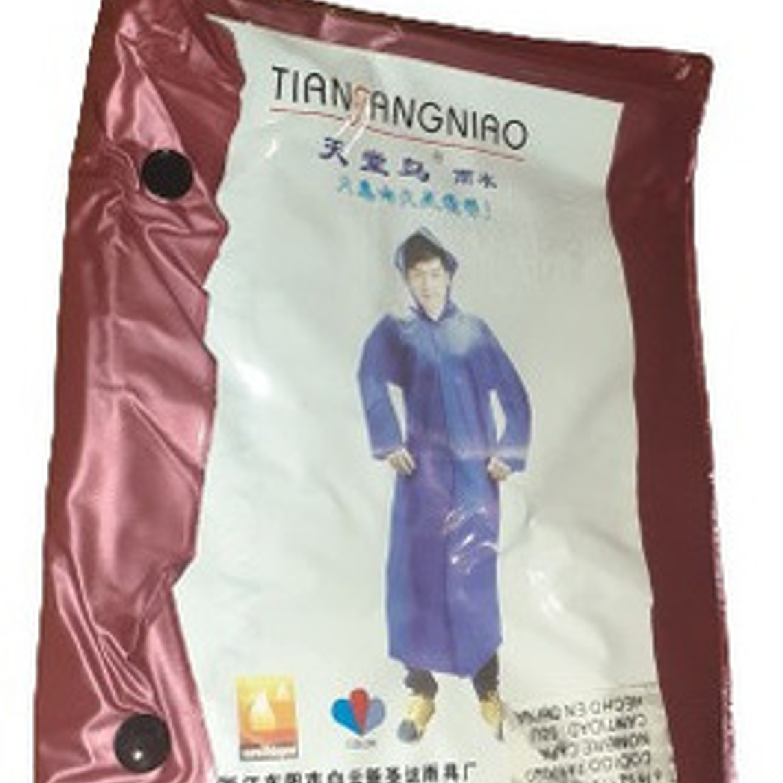 Capa De Agua Impermeable Unisex Con Vicera burdeo 6