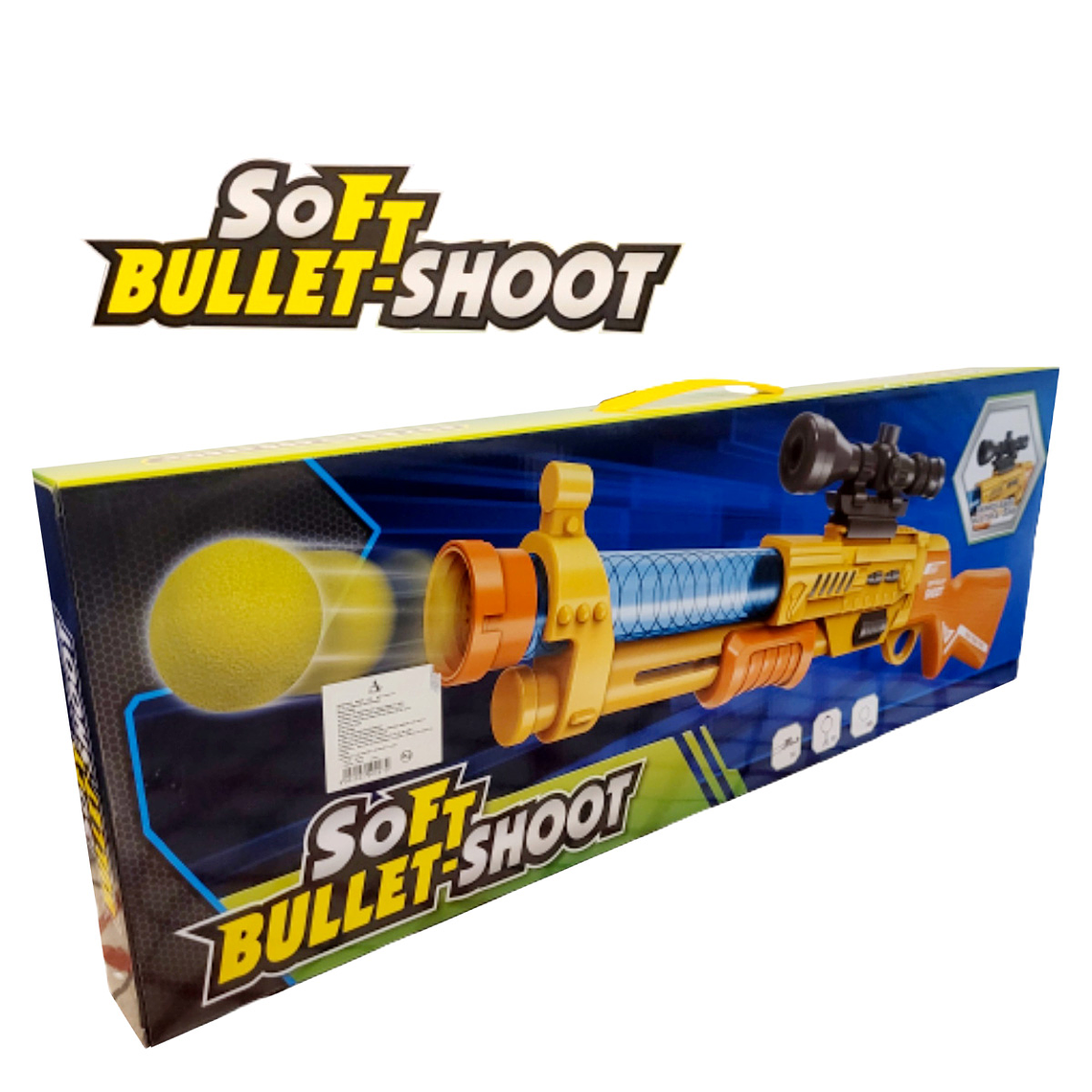 Rifle Bazooka Lanza Pelotas Soft Niños Juguete 2