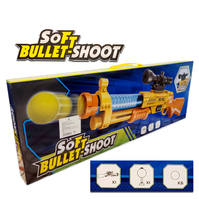 Rifle Bazooka Lanza Pelotas Soft Niños Juguete 3