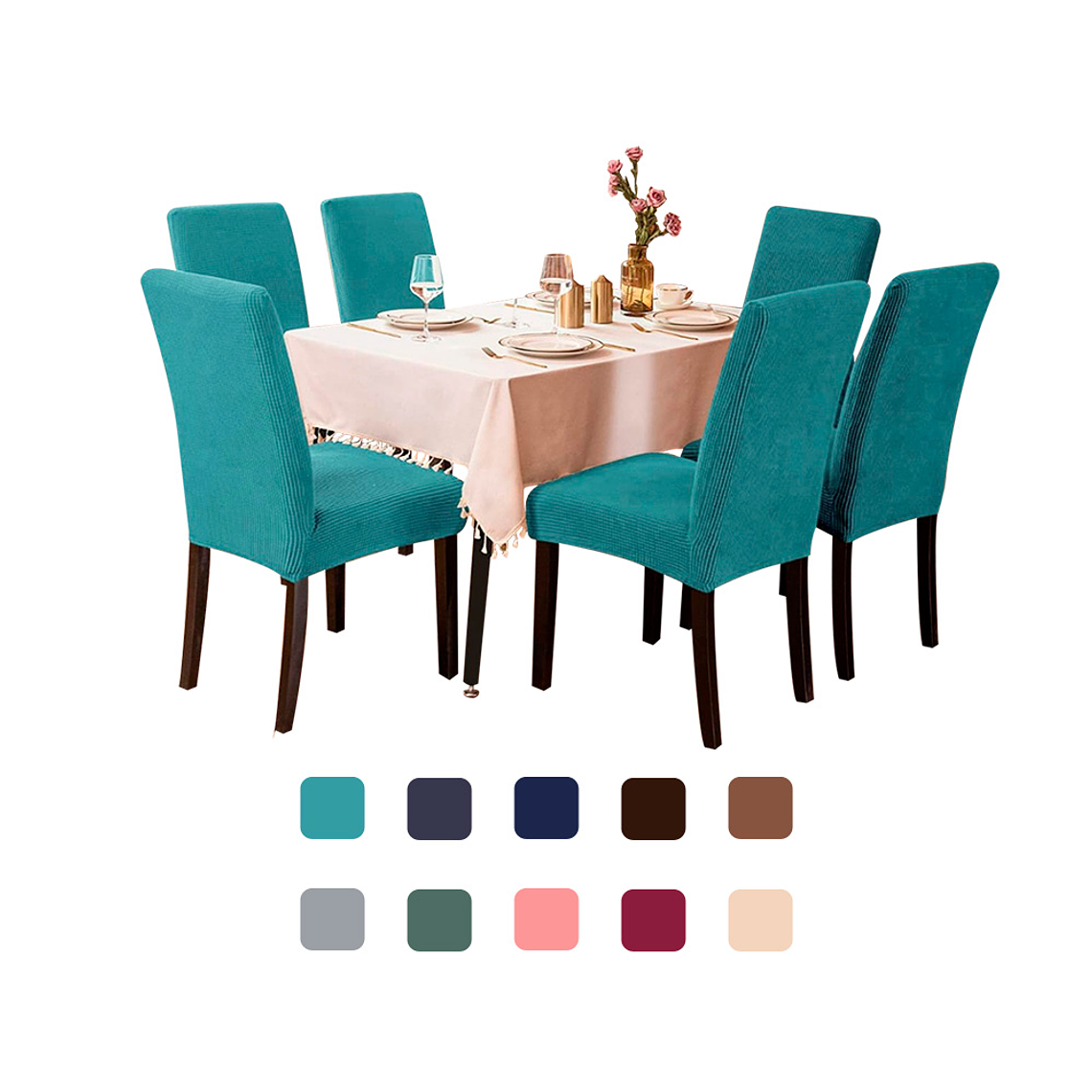 Fundas para sillas elasticadas - Pack 6 und. 1