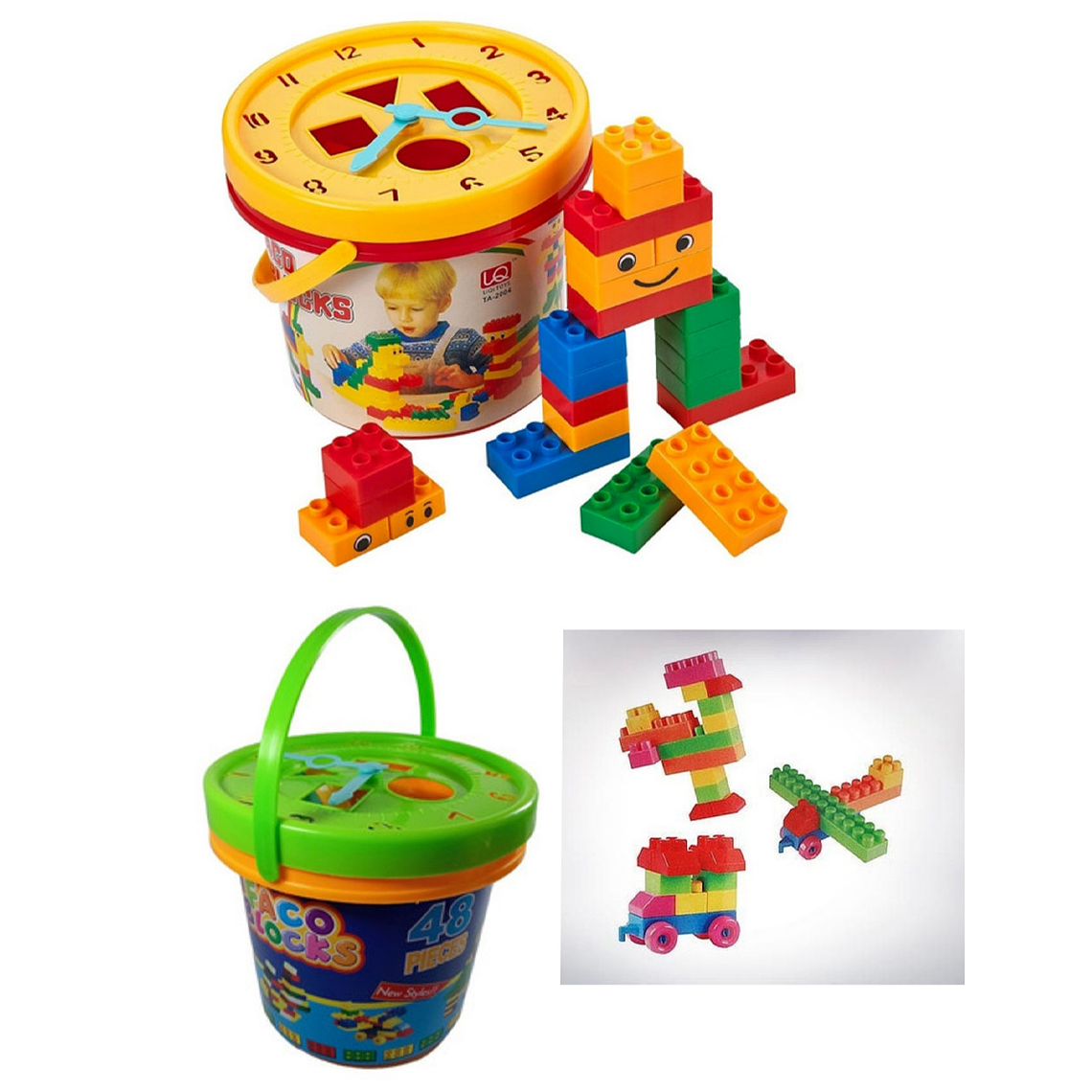 Lego Balde Didáctico Bloques Construcción Niños  3