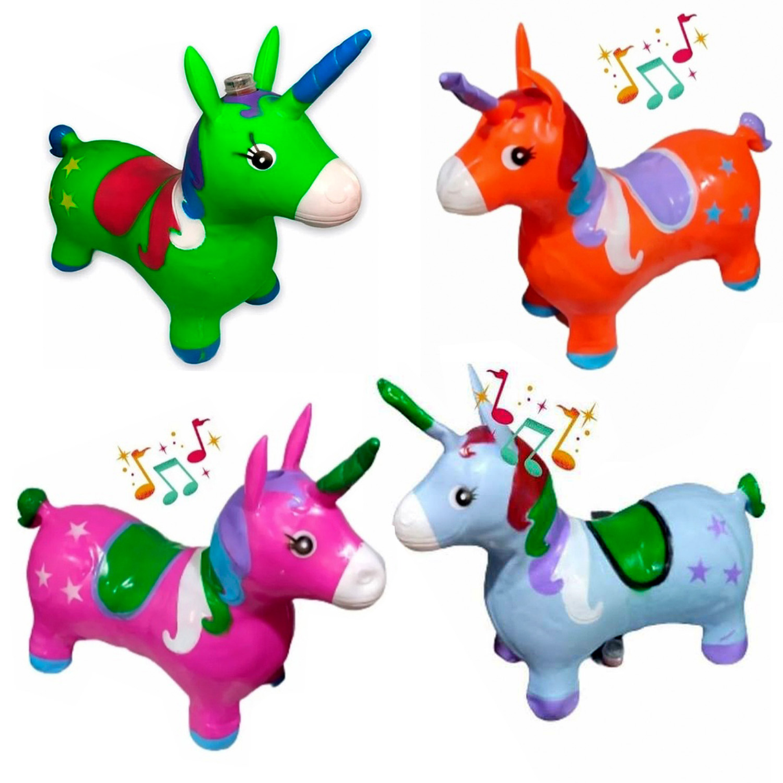 Pony Saltarín Luces Y Musical Pelota Saltarina Niños 9