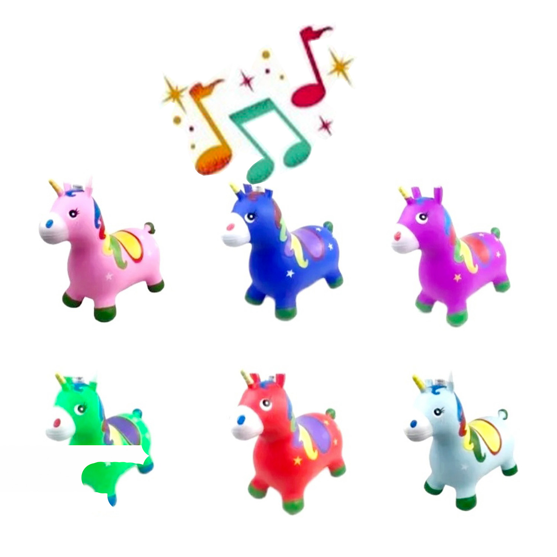 Pony Saltarín Luces Y Musical Pelota Saltarina Niños 10