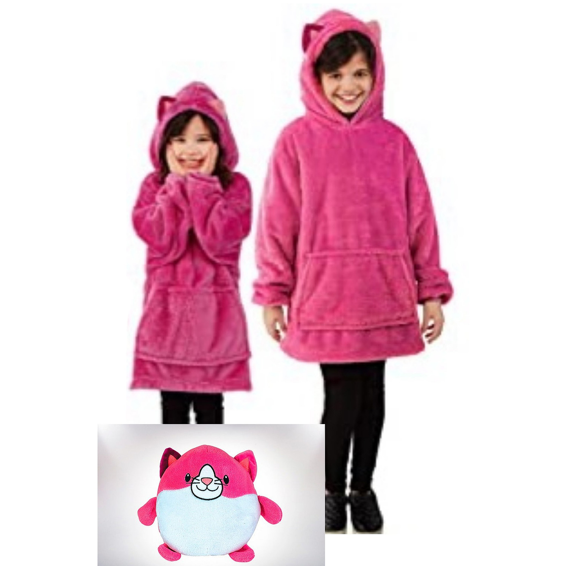 Polerón Peluche Capucha Niños Unisex Talla Estándar A 7