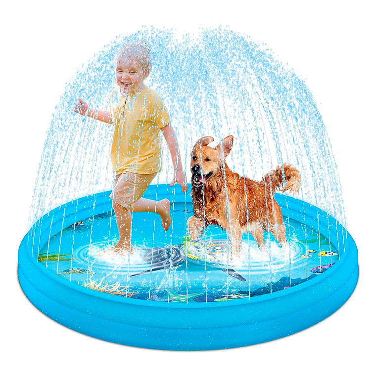 Piscina inflable lanza agua aspersor 3