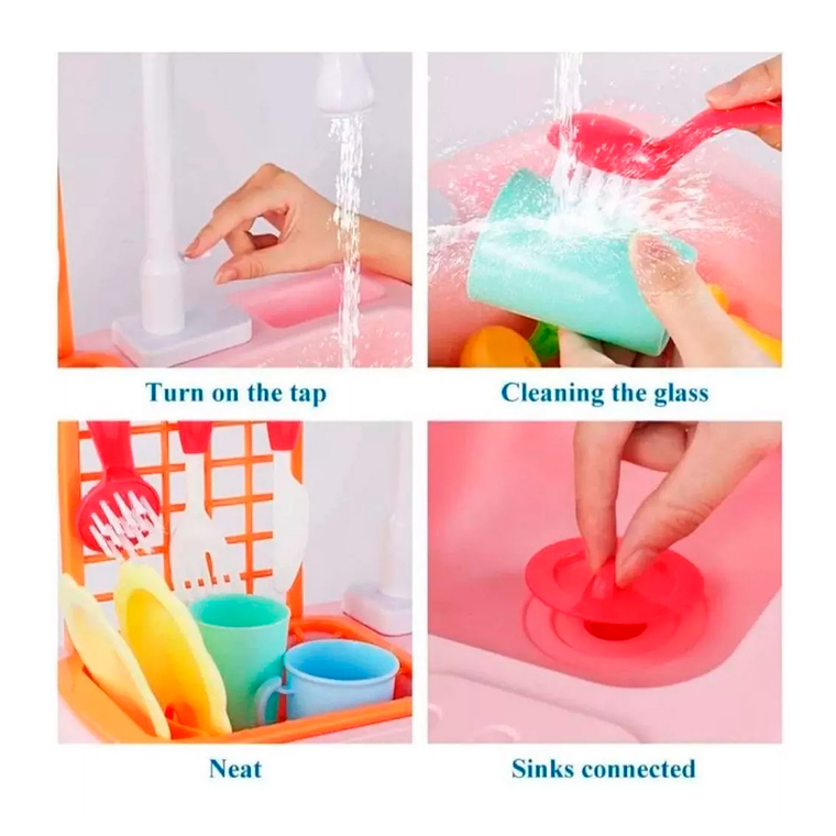 Lavaplatos Juguete Agua Real Portatil Unisex 2