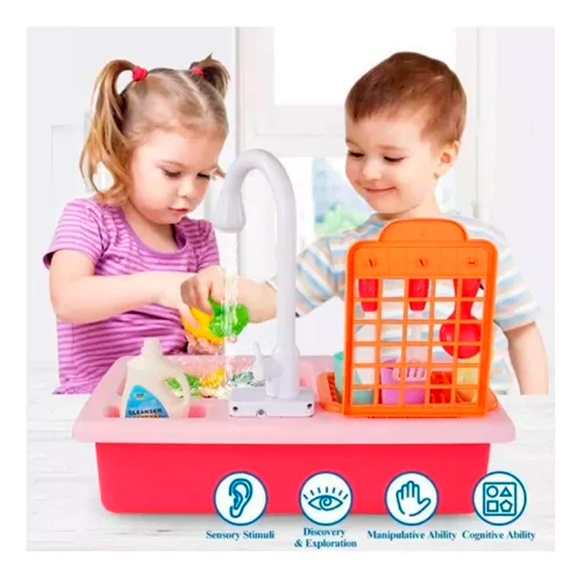 Lavaplatos Juguete Agua Real Portatil Unisex 6