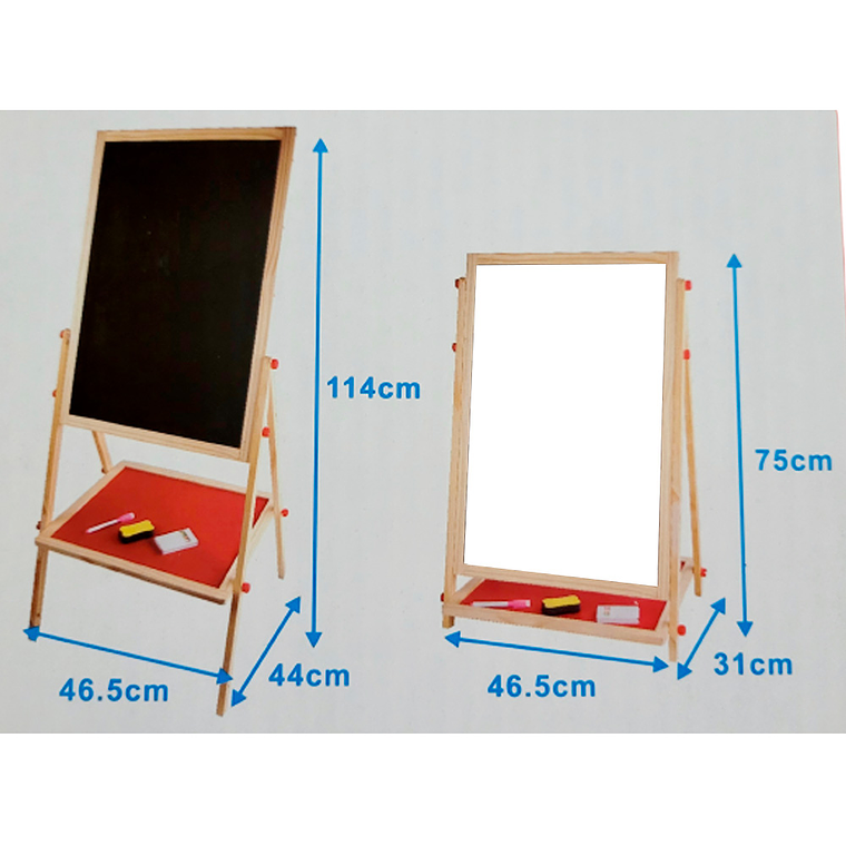 Pizarra Didáctica Magnética Atril Doble Cara Niños ajustable LR 2