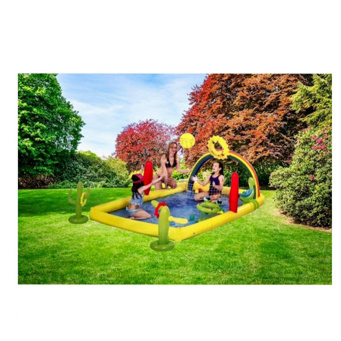 Piscina Inflable Multifunción 5 En 1 Niños Voleibol Juegos 4