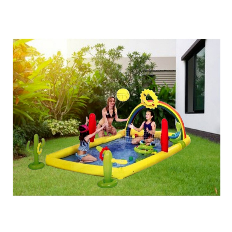 Piscina Inflable Multifunción 5 En 1 Niños Voleibol Juegos 2