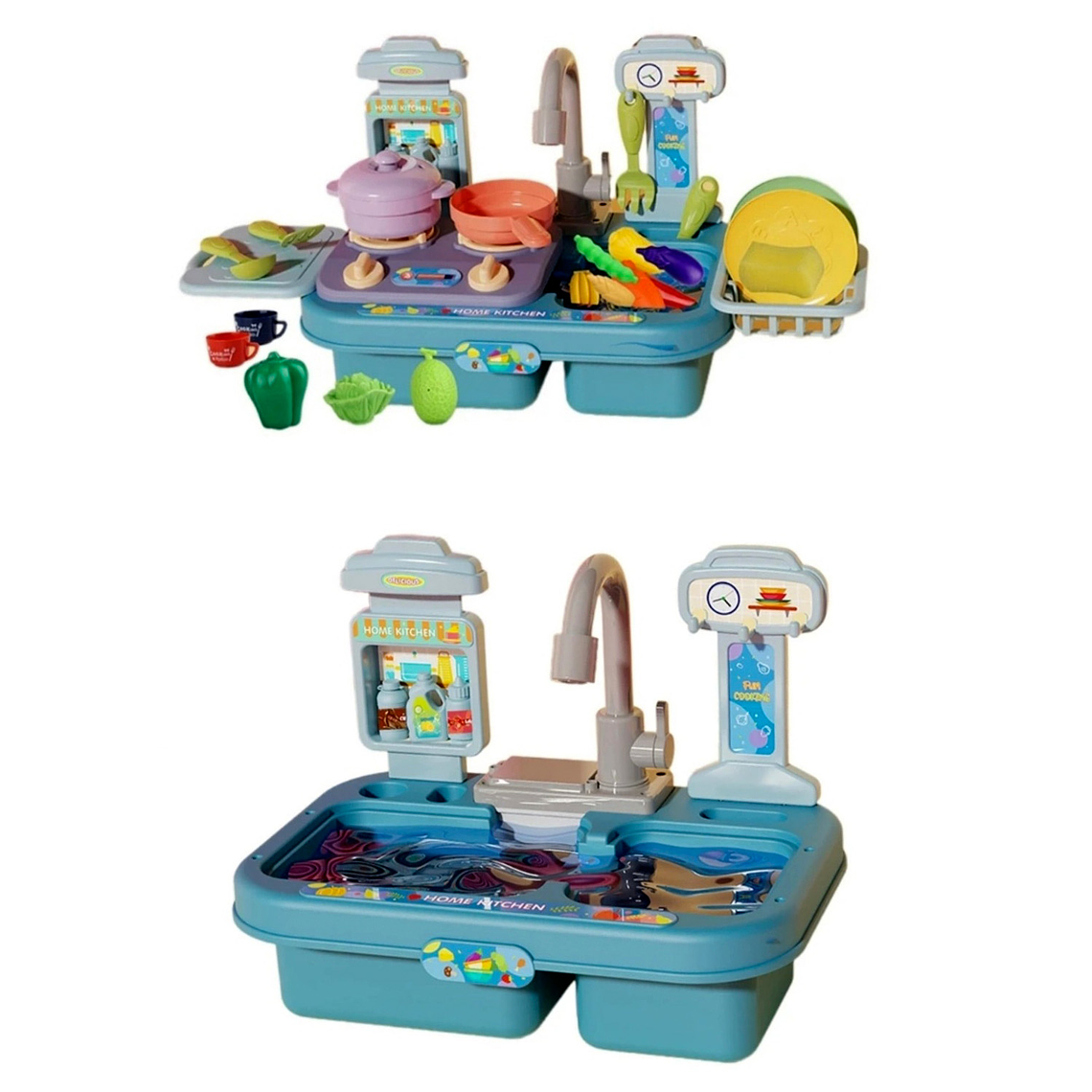 Lavaplatos Agua Real Juguete Interactivo Unisex Portátil 6