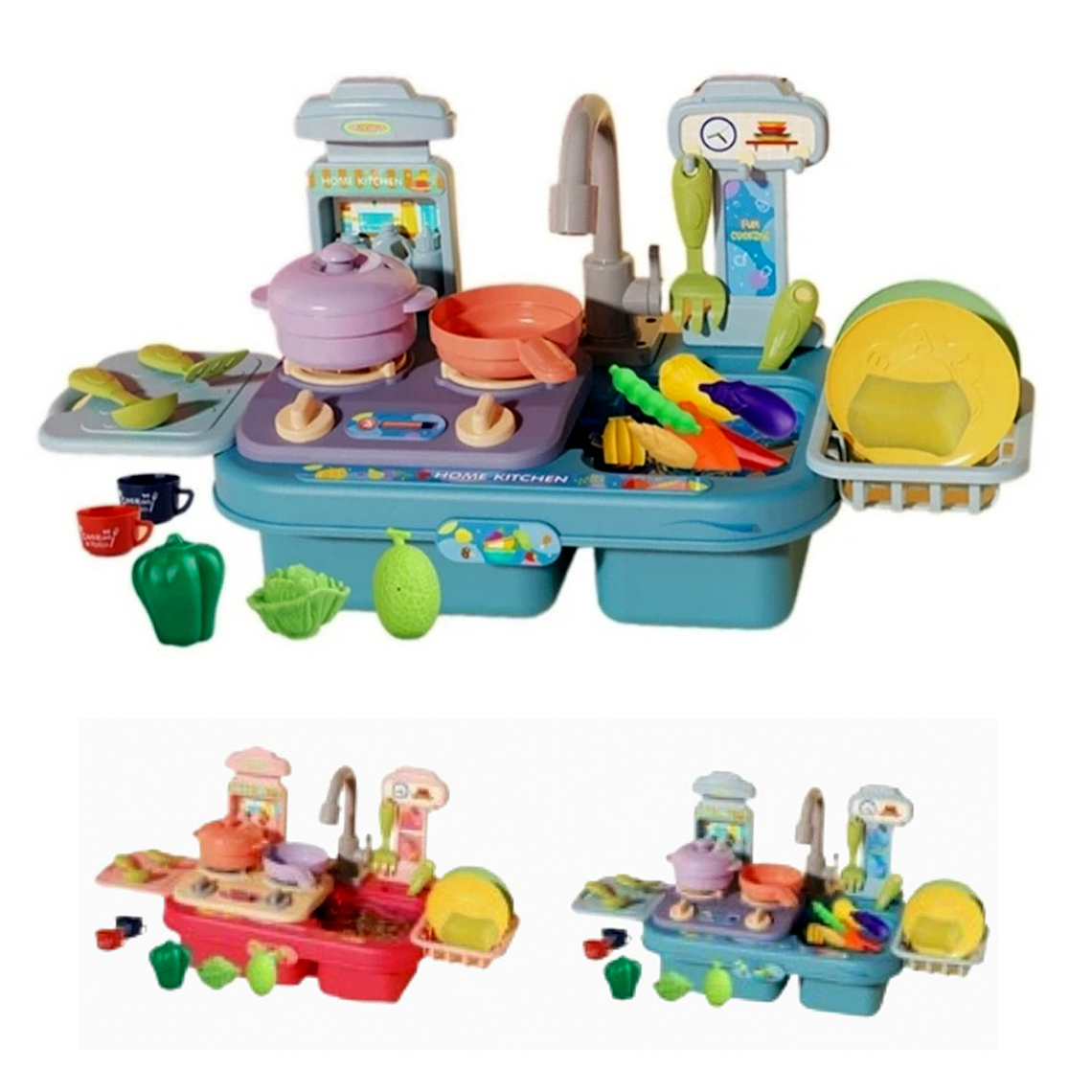 Lavaplatos Agua Real Juguete Interactivo Unisex Portátil 2