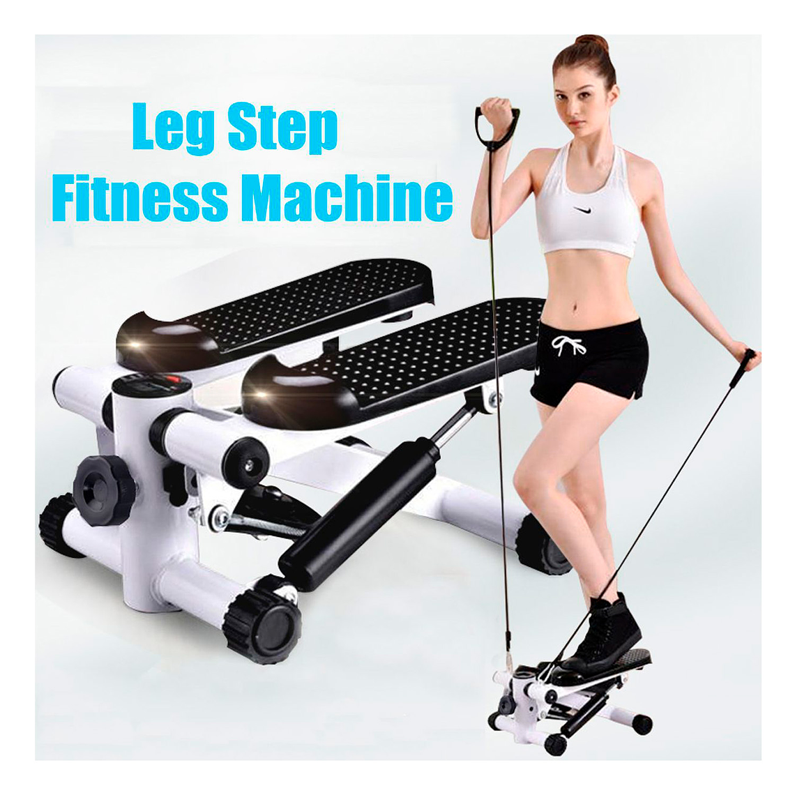 Escaladora Mini Stepper Bandas Resistencia Ejercicio Fitness 6