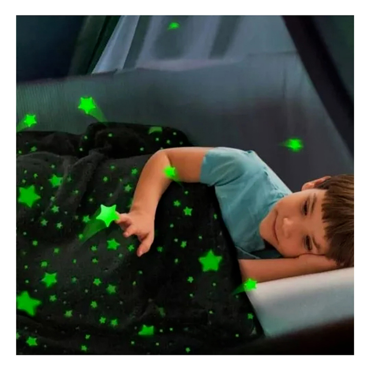 Manta Mágica Luminosa Xl Cobija Brilla Oscuridad Niños 3