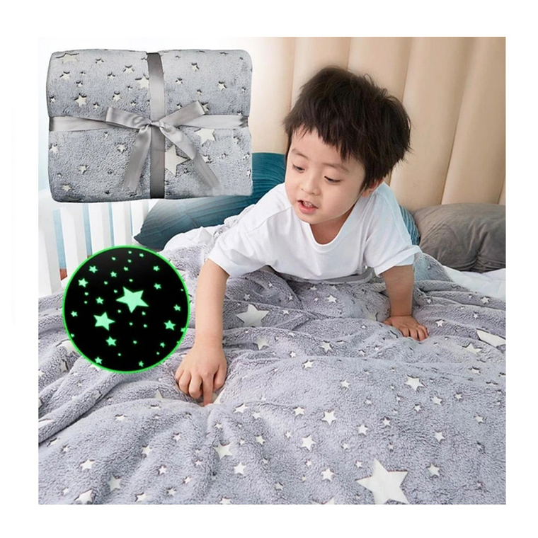 Manta Mágica Luminosa Xl Cobija Brilla Oscuridad Niños 6