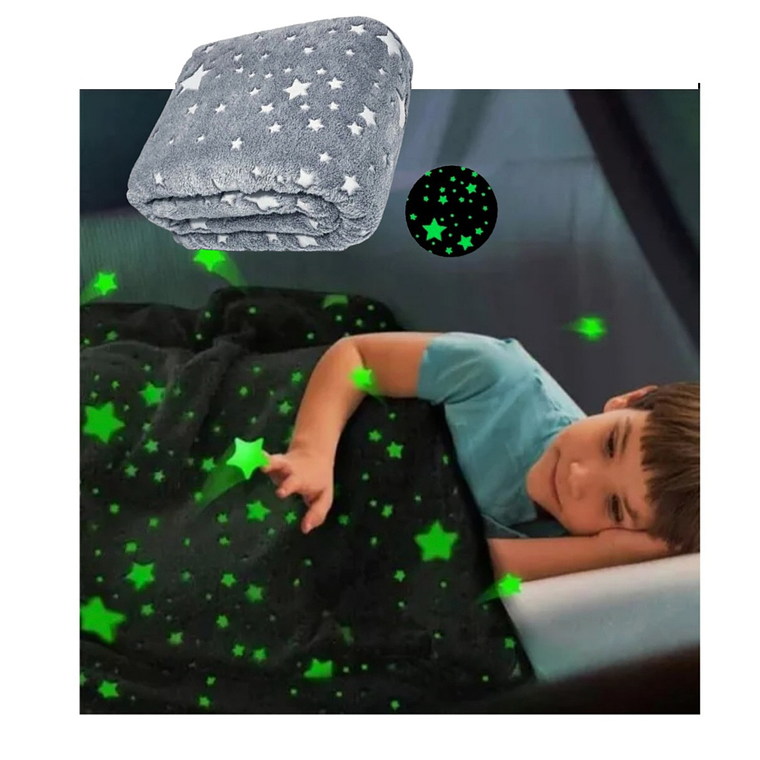 Manta Mágica Luminosa Xl Cobija Brilla Oscuridad Niños 9