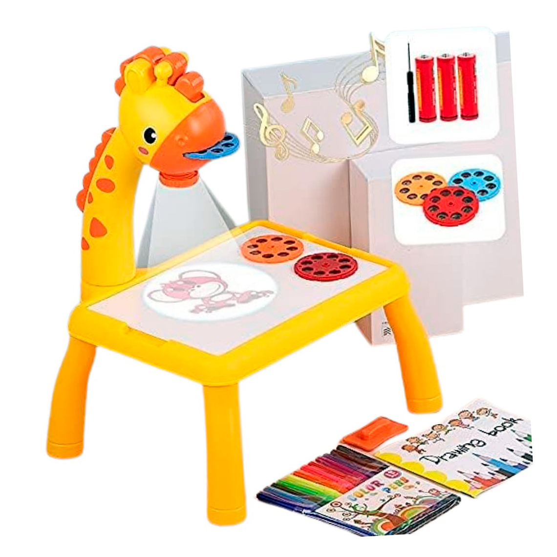 Descripción Mesa para dibujo con proyector LED para niños, 3