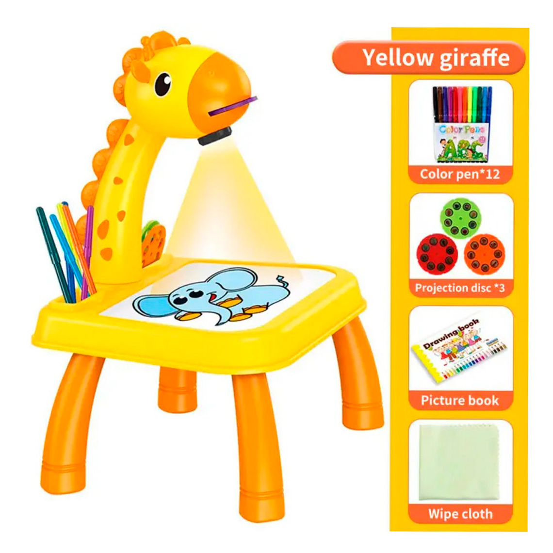 Descripción Mesa para dibujo con proyector LED para niños, 4